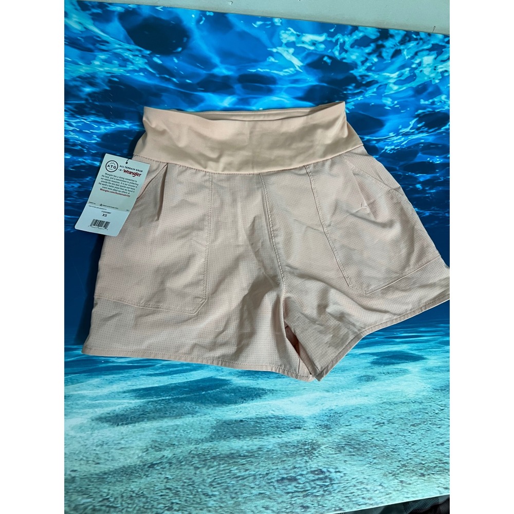 ATG by Wrangler Womens Mixed Material Utility Shorts Peach Size XS NWT